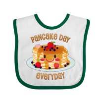 Inktastic Pancake Day Everyday- Smiling Stack of Pancakes Boys or Girls Baby Bib