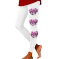 thumbnail image 2 of Lroveb Breast Cancer Awareness Leggings for Women Pink Ribbon Womens Print High Waisted Stretch Yoga Leggings White, 2 of 4