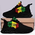thumbnail image 2 of Men's Lightweight Breathable Sneakers - Graphic Streetwear Shoes in Green/Yellow/Red - Cushioned EVA Sole Gym, Travel, Everyday - Lace-Up Low-Top Trainers - Plus Size Available - All-Season, 2 of 6