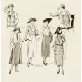 thumbnail image 3 of Anonymous 20x20 Black Modern Framed Museum Art Print Titled - Among the Tailored Fashions One See Variations as a Circular Skirt, Mannish Over-Blouse and a Certain Degree of Softness (1921), 3 of 5