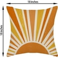 thumbnail image 6 of Summer Outdoor Pillow Covers 18x18 Inch 2 Pcs Mustard Yellow Orange Sunshine Decor Throw Pillows Boho Abstract Sun Farmhouse Holiday Decoration Pillowcase Linen Cushion Cover for Couch Sofa Bed, 6 of 6