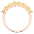 thumbnail image 5 of 1.75 ctw Wedding Band for Women - 14K Rose Gold Simulated Yellow Diamond Stackable Eternity Ring, 5 of 6