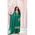 thumbnail image 5 of Pakistani Indian Reception Party Wear Designer Stitched Salwar Kameez Pant Suits ( Green, M - 40 ), 5 of 7