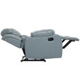 thumbnail image 6 of Traditional Leather Recliner Chair, Classic Manual Recliner Sofa with Overstuffed Heavy Duty Reclining Single Sofa for Living Room, Home Theater - Grey, 6 of 7