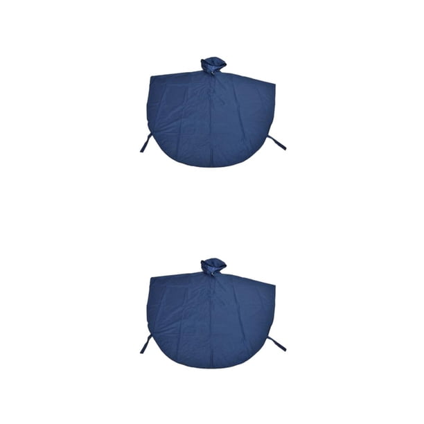 Naiovety Poncho de lluvia de accesorio estable de PVC con tira reflectante para usuarios de sillas de ruedas PVC hecho a prueba de agua azul Azul 2piezas