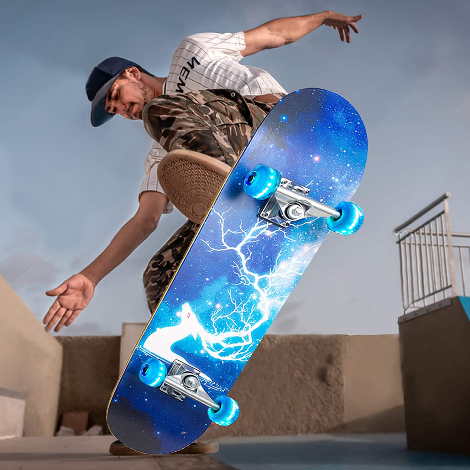 Standard Skateboards,9 Layer Maple Teens Beginners Adults 31’’x 8’’ Skate Board
