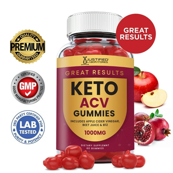 Great Results Keto ACV Gummies 1000MG Dietary Supplement 60 Gummys