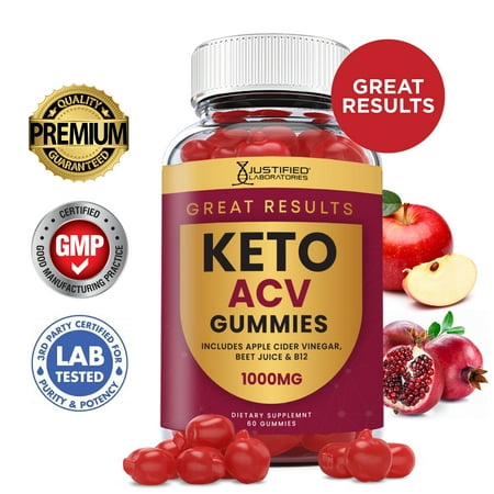 Great Results Keto ACV Gummies 1000MG Dietary Supplement 60 Gummys