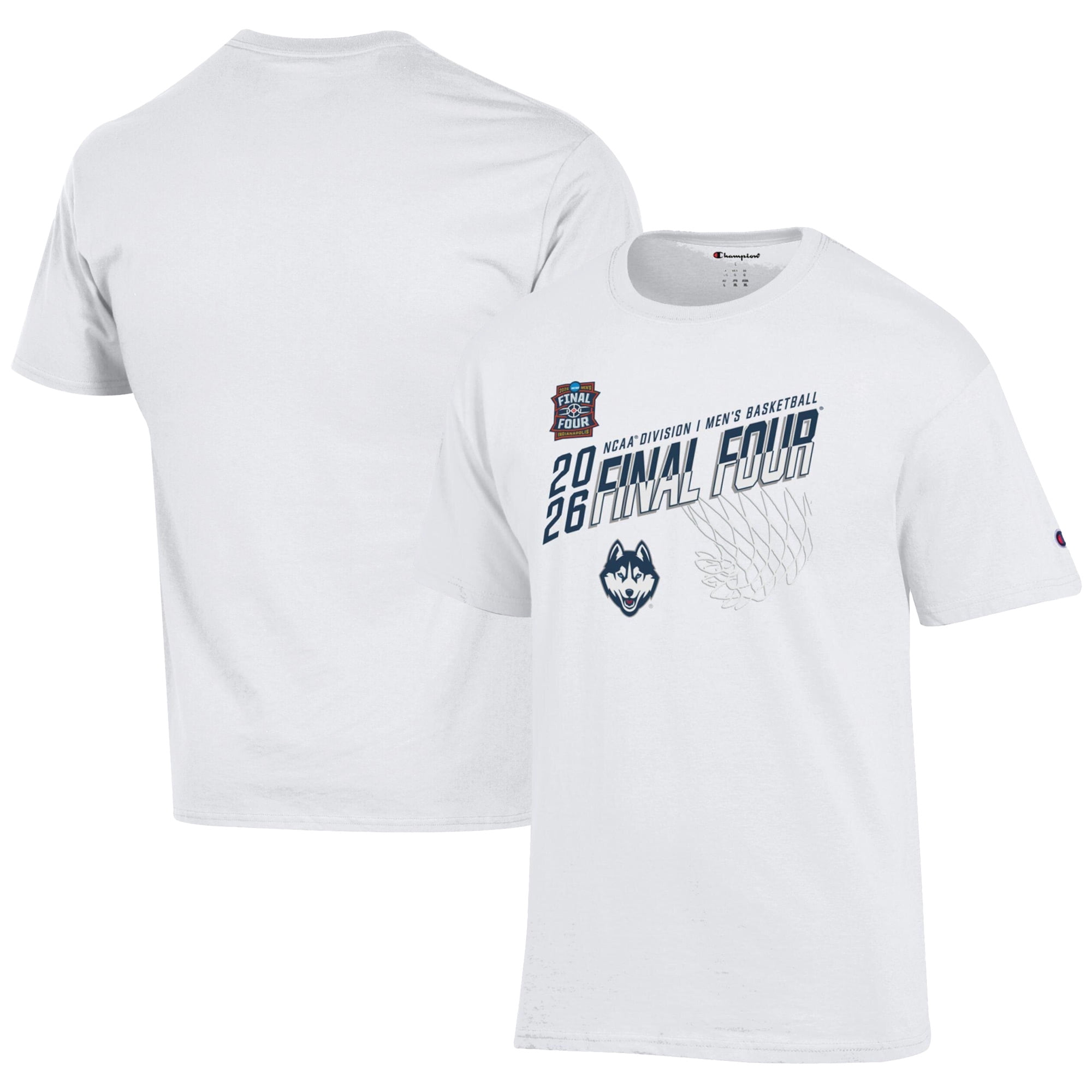 Men s Champion White UConn Huskies 2026 NCAA Men s Basketball Tournament March Madness Final Four T-Shirt