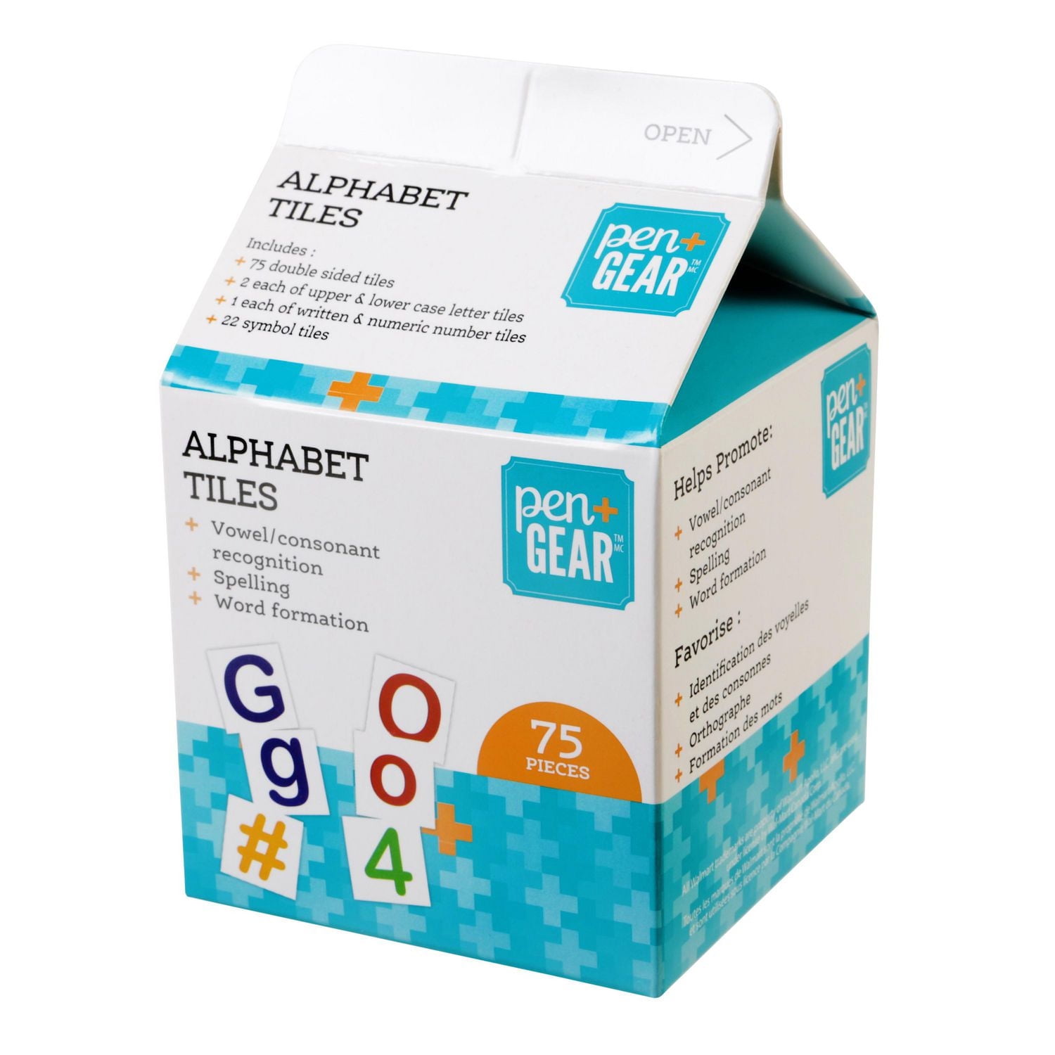 Pen + Gear 75CT Alphabet Learning Tiles, Pen + Gear Letter Tiles