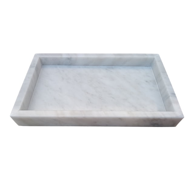 Charola de Marmol Blanco Modelo Vanity