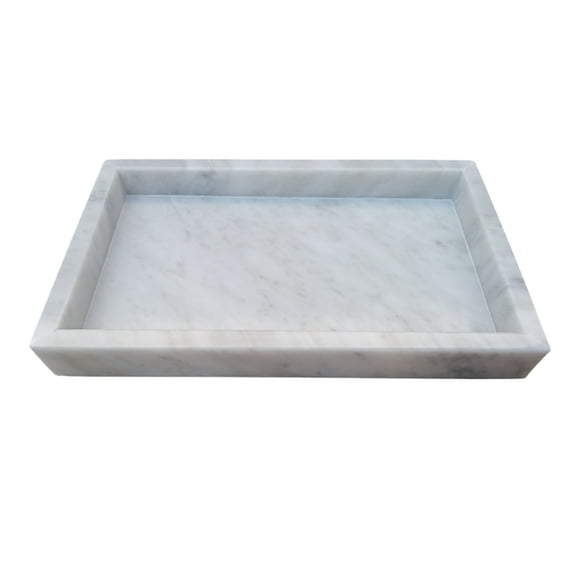 Charola de Marmol Blanco Modelo Vanity