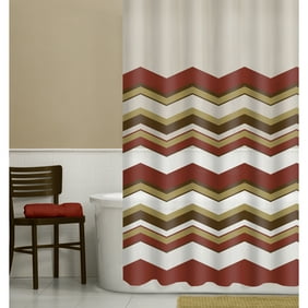 Red Gold Ikat Fabric Shower Curtain Walmart Com