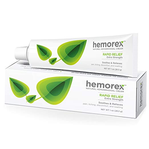 Hemorex Hemorrhoid Relief Cream, Natural Healing Formula, Extra