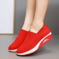 thumbnail image 6 of Domzle Women Orthopedic Sneakers Walking Shoes,Mesh Breathable Arch Support Slip-on Light Air Cushion Orthopedic Sneakers Shoes Red, 6 of 7