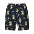 thumbnail image 4 of Lsque Mens Swim Trunks Dinosaur Astronaut Pattern - Bathing Suit Compression Liner - Beach Swim Shorts Swimwear - (S-3XL) - Stretch Quick Dry -, 4 of 9
