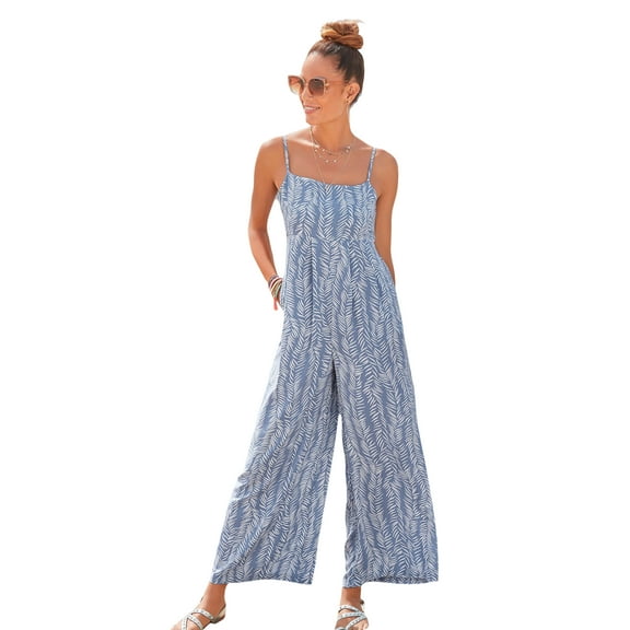 LASCANA Women's Printed Sleeveless Jumpsuit