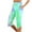 Green, variant on Puliio Womens Capri Pants Print Slim Fit Mid Waist Drawstring Pant With Pockets Summer Fashion Comfortable Sport Trousers