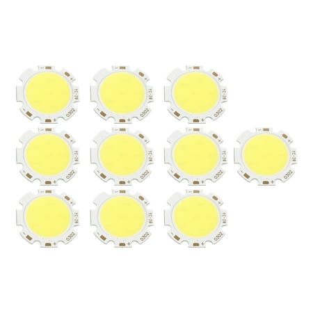 

10pcs Round COB 3W High Power LED Chip Bulb Lamp Light White