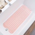thumbnail image 4 of Bathtub Mats for Shower Tub Extra Long Non Slip Bath Mat, 39 x 16 Inch Shower Mat with Drain Holes and Suction Cups, Bath Tub Mat for Bathroom with Machine Washable (Clear Coral Pink), 4 of 5
