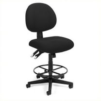 OFM Multi-Adjustable Upholstered Armless Task Chair w/Drafting Kit Burg 241-DK-206