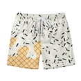thumbnail image 3 of ibiyuan Mens Swim Trunks Ice Cream Shorts Baseball Shorts Quick Dry Breathable Board Shorts Beach Bathing Suit Lightweight Swimsuit Swimwear, 3 of 4