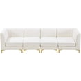 thumbnail image 6 of Bowery Hill Contemporary Deep Channel Tufted Soft Cream Velvet Modular Sofa, 6 of 15
