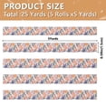 thumbnail image 3 of 5 Rolls Christmas Ribbon 1.5 inch Wide Decorative Ribbon for Gift Wrapping and Holiday Decorations Tropical Leaves and Dots, 3 of 7