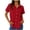 Red, variant on Womens Casual Shirts Short Sleeve Collared Button down Blouses with Pockets Quick Dry Sun Protection Tops