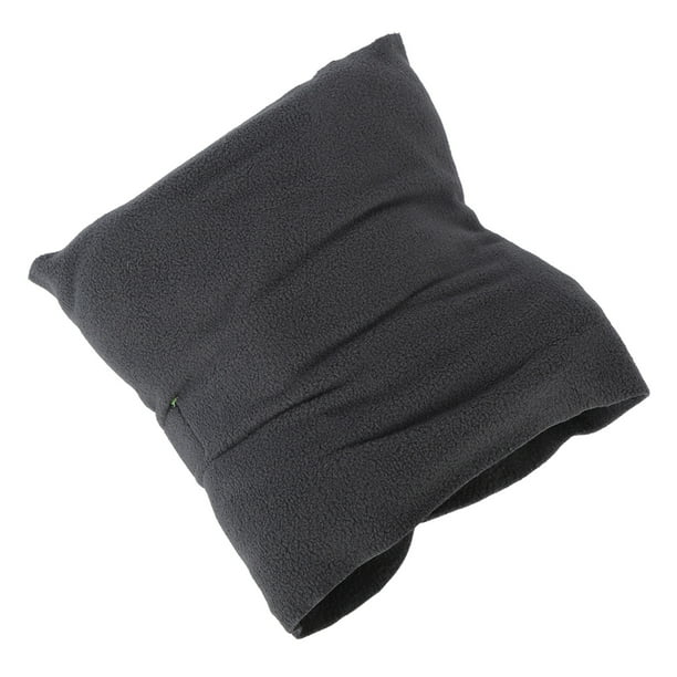 Almohada cervical suave para siesta, cómoda y con soporte para la columna cervical, ideal para viajes, con bufanda para avión, coche y oficina, color gris.