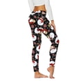 thumbnail image 1 of MKLEKYY Leggings deportivos para mujer, pantalones para mujer, moda navideña, cintura alta, estampado floral, yoga, correr, fitness diario, 1 of 4