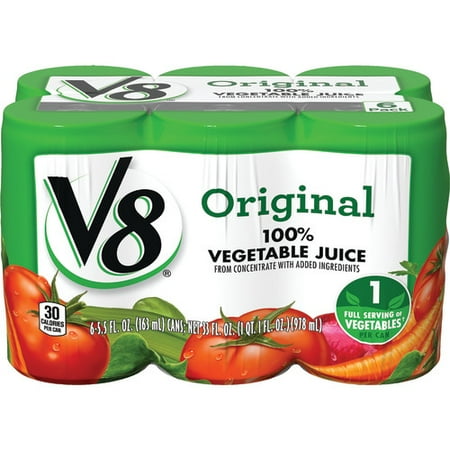 - (2 pack) V8 Original 100% Vegetable Juice, 5.5 oz. , 6 count