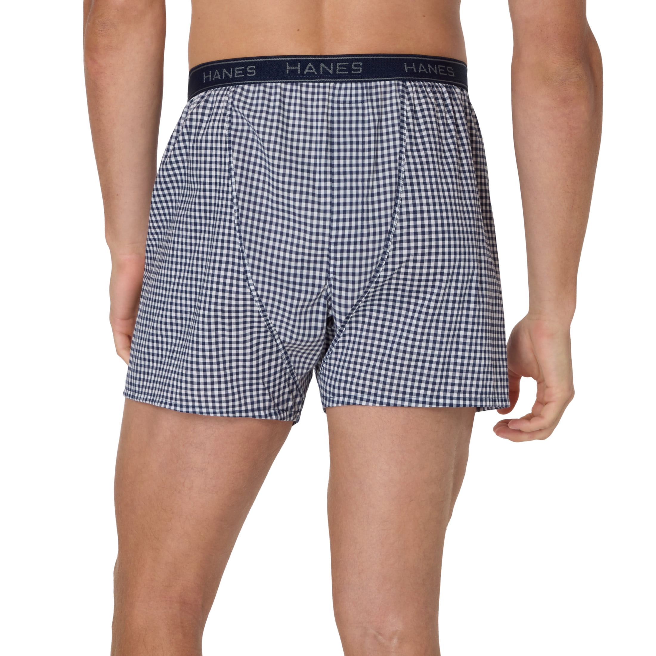 Hanes Men's Underwear Boxers Pack, 6-Pack, Cotton Stretch, Assorted Plaids & Prints