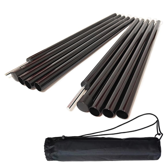 Pack de 2 postes de hierro inoxidable Aokyitzm, 190 cm, color negro