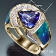 thumbnail image 3 of Z.LP Jewelry Gold Ring , Opal and Diamond Accents for Women,Size: 9, 3 of 7