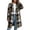 Khaki 16, variant on Karymi Loose Mid‑Length Plaid Wool‑Blend Jackets for Women, Notched Lapel Button‑Up Long Sleeve Woolen Overcoat with Pockets
