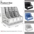 thumbnail image 7 of SAYEEC Gray Plastic 4-Compartment Vertical Desk File Organizer, Magazine & Document Storage for Office Home, 7 of 7