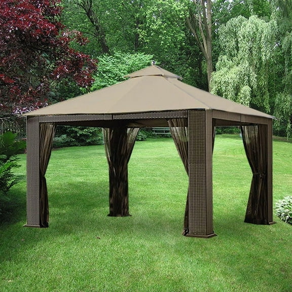 Garden Winds Replacement Canopy for Garden Oasis Wicker Gazebo - Riplock 350