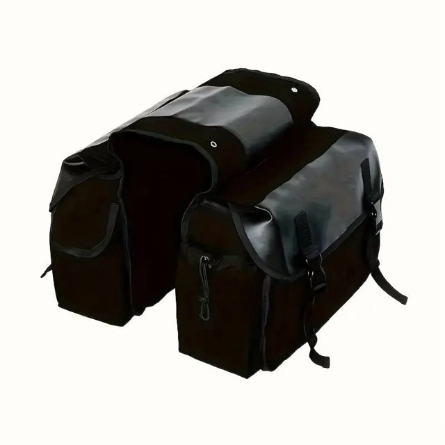Estbridge 1pc Heavy-Duty Bicycle Rear Rack Bag - High Quality Cycling Commuter pack with Adjustable Mounting System Spacious Rear Bike Rack Bag for Mountain Road Hybrid - Compatible wi