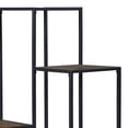 thumbnail image 2 of 50 Inch 4 Tier Design Display Shelf, Metal Frame, Industrial, Brown, Black, 2 of 5