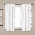 thumbnail image 1 of Lush Decor Reyna - Juego de Paneles de Cortina de Ventana con Volantes, par, 54 Pulgadas de Ancho x 63 Pulgadas de Largo, Blanco, Juego de Cortinas fluidas, Cortinas románticas con Volantes para, 1 of 15