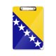 thumbnail image 1 of Bosnia y Herzegovina national flag Country Portapapeles Carpeta de escritura Placa de soporte A4, 1 of 4