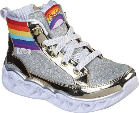 skechers heart lights rainbow diva