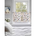 thumbnail image 3 of Hummingbirds 2 Panel Kitchen Curtains for Small Windows, Spring Watercolor Flowers Leaf Plant Bathroom Tier Curtain, Short Window Treatment for Bedroom/Living Room 55"x36", 3 of 6