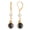 Black, variant on 1928 Jewelry Women's Gold Tone Faux Pearl And Black Bel Fiore Drop Bead Earrings