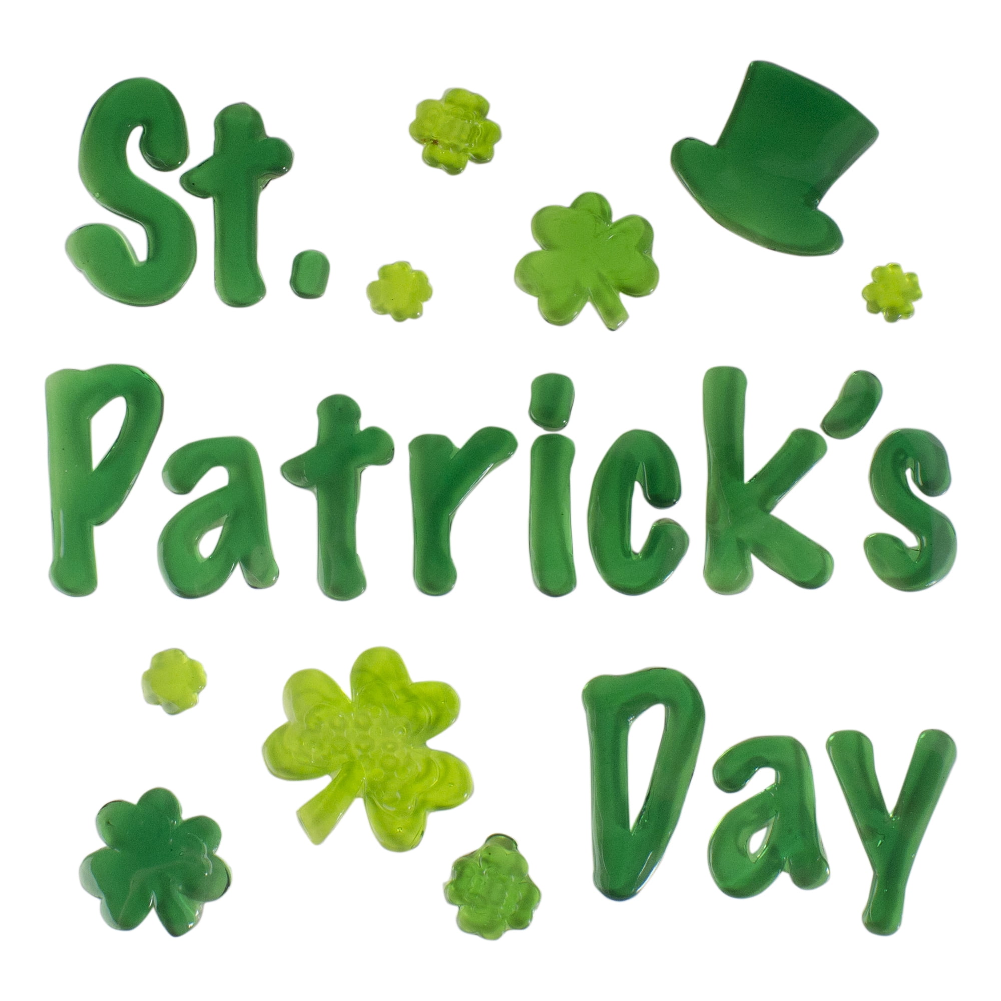 Patrick's Day Decoration Clings Green Shamrocks 3-leaf clovers windows  NEW St 