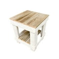 thumbnail image 2 of del Hutson Designs Reclaimed Wood Farmhouse Rustic End Table, Natural/White, 2 of 8
