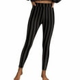 thumbnail image 7 of Guluxicc Halloween Leggings for Women Stretch Tummy Control High Rise Yoga Pants Striped Leggings, 7 of 7