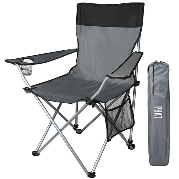 Portable Folding Camping Chair with Cup Holder and Side Pocket, Mesh Camping Chair for Outdoor Beach Patio Pool
