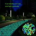 thumbnail image 6 of Luxtrada 100PCS Glow in The Dark Pebbles Stones for Indoor and Outdoor Walkways Garden Driveway Yard Fish Tank Decor Powered by Light and Solar, 6 of 9